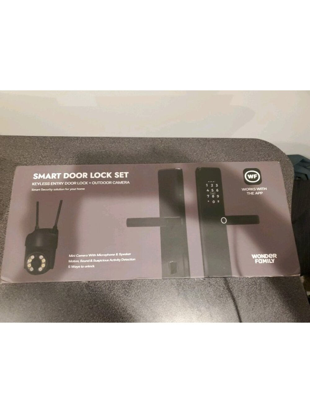 Wonder Family Smart Door Lock Set with Keyless Entry and Outdoor Camera